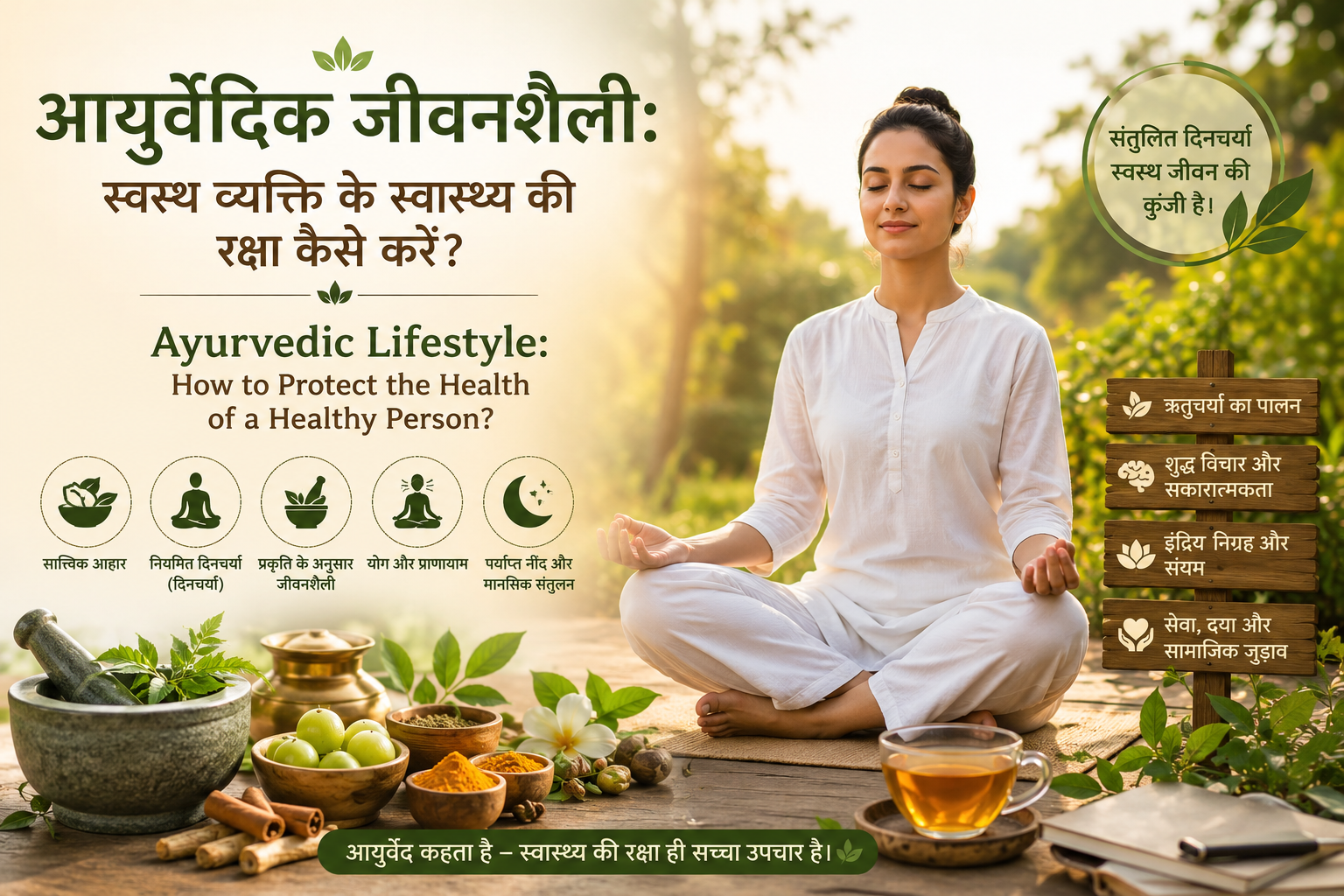 आयुर्वेदिक जीवनशैली स्वस्थ व्यक्ति के स्वास्थ्य की रक्षा कैसे करें Ayurvedic Lifestyle How to Protect the Health of a Healthy Person